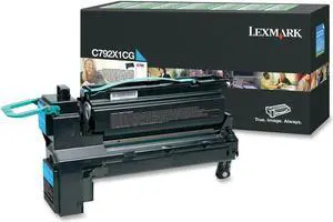 Lexmark C792X1CG Extra High Yield Return Program Toner Cartridge - Cyan
