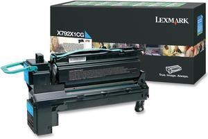 Lexmark X792X1CG Extra High Yield Return Program Toner Cartridge - Cyan