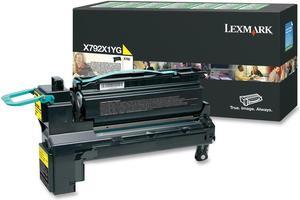 Lexmark X792X1YG Extra High Yield Return Program Toner Cartridge - Yellow