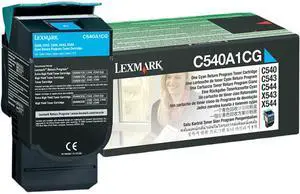 Lexmark C540A4CG Return Program Toner Cartridge - Cyan