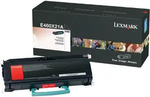 Lexmark E460X21A Extra High Yield Toner Cartridge - Black