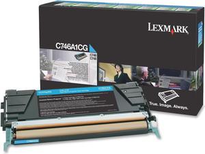 Lexmark C746A1CG Return Program Toner Cartridge - Cyan