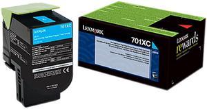 Lexmark 70C1XC0 Extra High Yield Return Program Toner Cartridge - Cyan