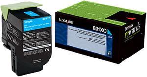 Lexmark 80C1XC0 Extra High Yield Return Program Toner Cartridge - Cyan