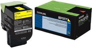 Lexmark 80C1XY0 Extra High Yield Return Program Toner Cartridge - Yellow