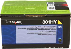 Lexmark 80C1HY0 High Yield Return Program Toner Cartridge - Yellow