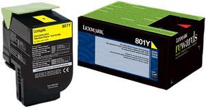 Lexmark 80C10Y0 Return Program Toner Cartridge - Yellow