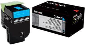LEXMARK 70C0X20 Extra High Yield Toner Cartridge Cyan