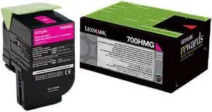 Lexmark 70C0HMG High Yield Return Program Toner Cartridge - Magenta