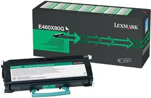 Lexmark E460X80G Extra High Yield Toner Cartridge - Black