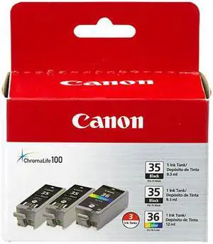 Canon PGI-35/CLI-36 Ink Cartridge - Combo Pack - Black/Color