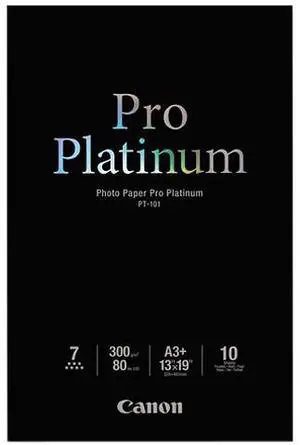 Canon PT-101 Photo Paper Pro Platinum(2768B018), High Gloss, 13 x 19, 80 lb.,White, 10 Sheets