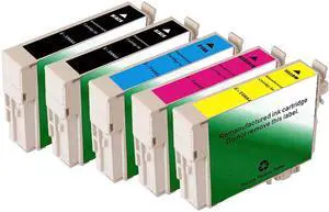 Green Project Compatible Ink Cartridge Replacement for Epson (2pc. T0881 , 1pc. T0882 , 1pc. T0883 , 1pc. T0884) 5 Pack