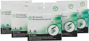 Green Project Compatible Ink Cartridge Replacement for Epson (2pc. T1261 , 1pc. T1262 , 1pc. T1263 , 1pc. T1264) 5 Pack