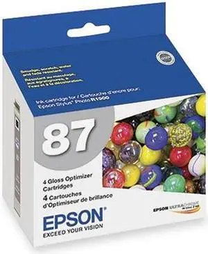 EPSON T087020 4-Pack Gloss Optimizer Cartridge Gloss