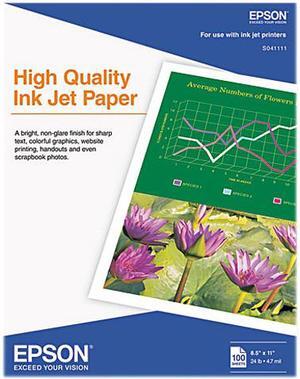 Epson S041111 Coated Paper For Inkjet Print - 8.50" x 11" - 100 / Pack - White