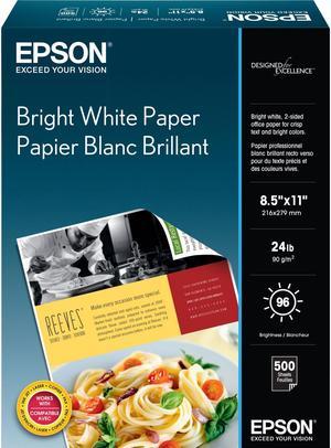 Epson S041586 Bright White Paper - 8.50" x 11" - 500 / Box - Bright White