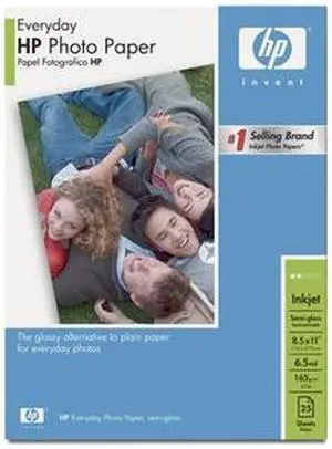HP Q5498A Everyday Photo Paper Letter - 8.50" x 11" Semi-gloss - 25 Sheet