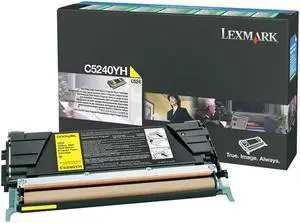 Lexmark C5240YH High Yield Return Program Toner Cartridge - Yellow Lexmark C5240YH High Yield Return Program Toner Cartridge - Yellow