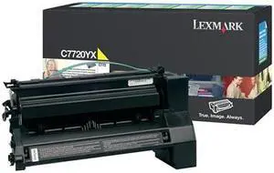 Lexmark C7720YX Extra High Yield Return Program Toner Cartridge - Yellow