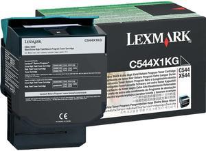 Lexmark C544X1KG Extra High Yield Return Program Toner Cartridge - Black