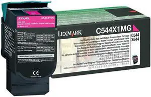 Lexmark C544X1MG Extra High Yield Return Program Toner Cartridge - Magenta