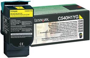 Lexmark C540H1YG High Yield Return Program Toner Cartridge - Yellow