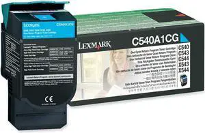 Lexmark C540A1CG Return Program Toner Cartridge - Cyan