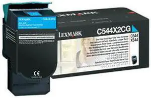 Lexmark C544X2CG Extra High Yield Toner Cartridge - Cyan