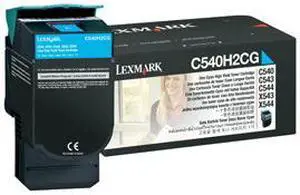 Lexmark C540H2CG High Yield Toner Cartridge - Cyan