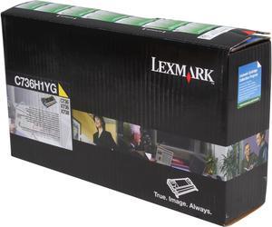Lexmark C736H1YG Return Program Toner Cartridge - Yellow