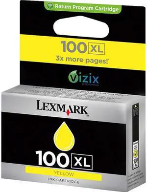 Lexmark 100XL High Yield Return Program Ink Cartridge - Yellow