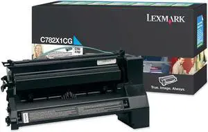 Lexmark C782X1CG Extra High Yield Return Program Toner Cartridge - Cyan