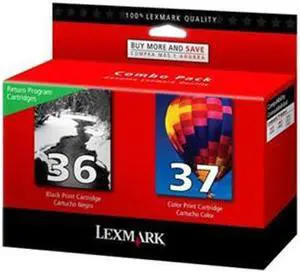 Lexmark 36/37 Return Program Ink Cartridge - Combo Pack - Black/Color Lexmark 36/37 Return Program Ink Cartridge - Combo Pack - Black/Color