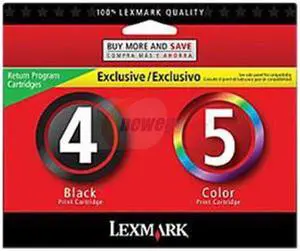 LEXMARK 18C2255 No. 4/5 Twin-Pack Ink Cartrdges Black And Color