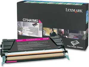 Lexmark C734A1MG Return Program Toner Cartridge - Magenta