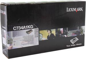 Lexmark C734A1KG Return Program Toner Cartridge - Black