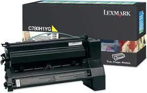 Lexmark C780H1YG High Yield Return Program Toner Cartridge - Yellow