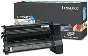 Lexmark C782X4CG Extra High Yield Return Program Toner Cartridge - Cyan