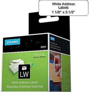 Dymo 30251 LW Address Labels 1 1/8" x 3 1/2", White