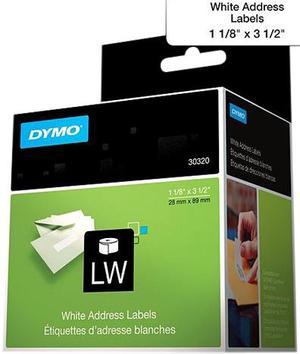 Dymo 30320 Address Labels 1.13" Width x 3.50" Length - 260/Roll - 1" Core - White
