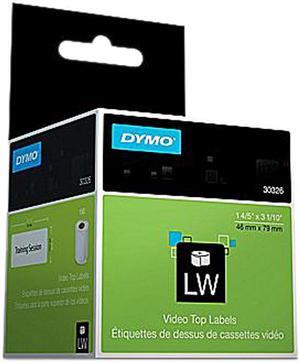 DYMO 30326 VHS Top Labels, 1-4/5 x 3-1/10, White, 150/Box