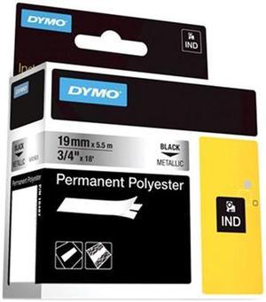 DYMO 18487 3/4" Metallized Permanent Polyester Labels, 18' long roll