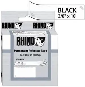DYMO 18508 Polyester Label Tape - 0.35" Width x 216" Length - Permanent - Clear