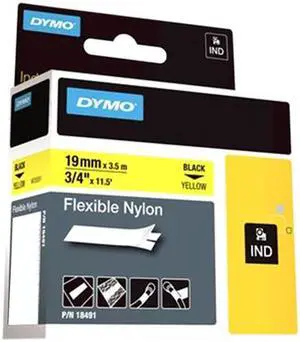 RHINO 3/4" Yellow Flex Nylon Label - 19 mm