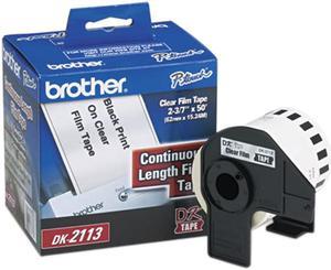 Brother DK2113 Continuous Film Label Tape, 2-3/7" x 50 ft. Roll, Clear