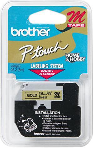 Brother P-Touch M821 M Series Tape Cartridge for P-Touch Labelers, 3/8w, Black on Gold Brother P-Touch M821 M Series Tape Cartridge for P-Touch Labelers, 3/8w, Black on Gold