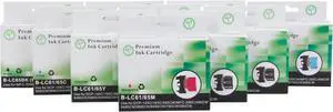 Green Project Compatible Ink Cartridge Replacement for Brother LC65  (4 Black 2 Cyan 2 Magenta 2 Yellow) 10 Pack