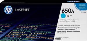 HP 650A LaserJet Toner Cartridge - Cyan