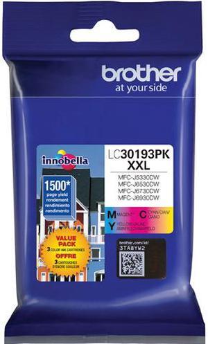 Brother LC30193PK Super High Yield Ink Cartridge - Combo Pack - Cyan/Magenta/Yellow